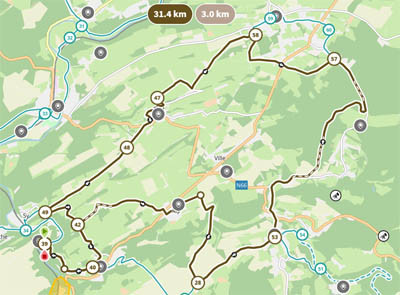 Balade à vélo de 31,4 km au départ de Ferrières
